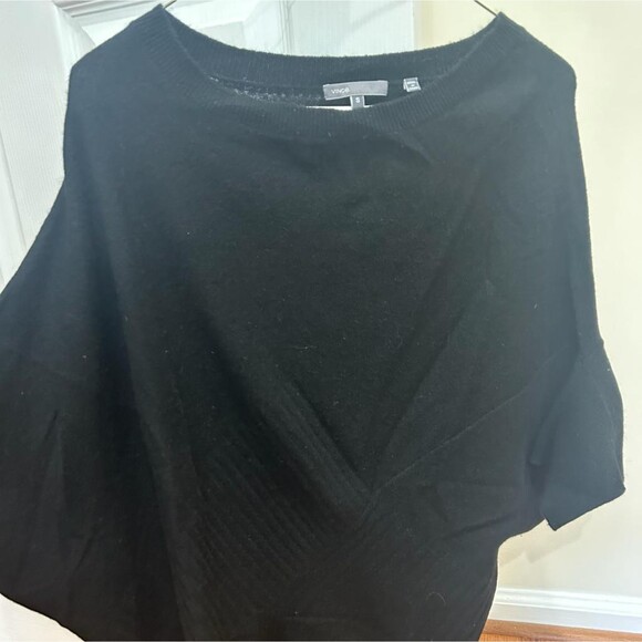 Vince Twist Front Ribbed Cashmere Sweater Navy Small - Picture 2 of 7